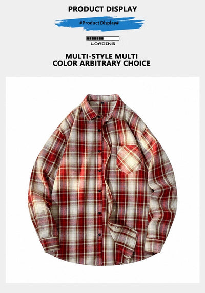 Camisa-Chaqueta Casual de Cuadros para Hombre - Image 13