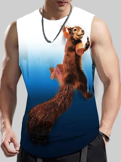 Chaleco sin Mangas Hombre Talla Grande Estampado 3D Retro - Image 10