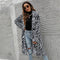 Blusa de Manga Larga con Estampado Cebra y Botones de Cuerno