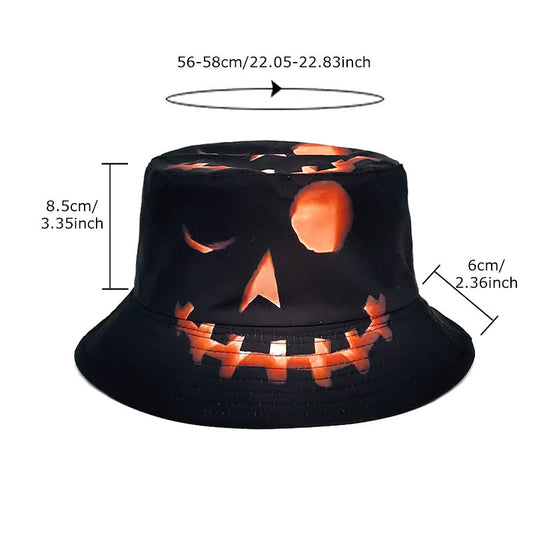 Sombrero Bucket de Halloween con Diseños de Calabaza Divertida - Image 2