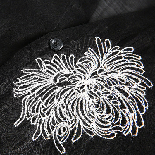 Camisa Casual Bordada de Manga Corta para Hombre - Image 3