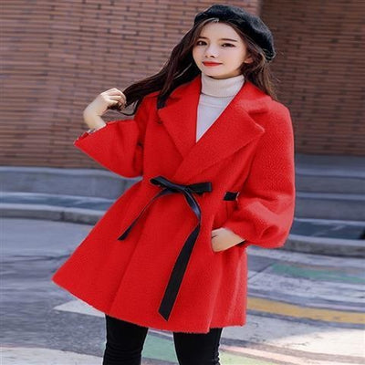 Abrigo de Lana Coreano Suelto y Grueso para Otoño e Invierno - Image 9