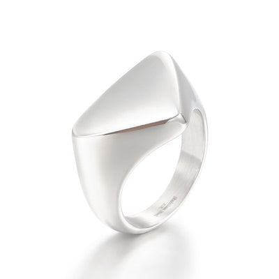 Anillo de Acero Inoxidable Triángulo para Hombre - Image 5