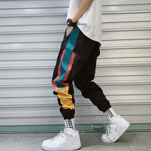 Pantalones deportivos hombre estilo coreano sueltos Harlan con puños ajustables - Image 3