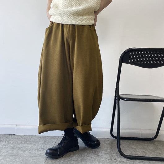 Pantalones Holgados Anchos Cropped para Hombre - Image 15