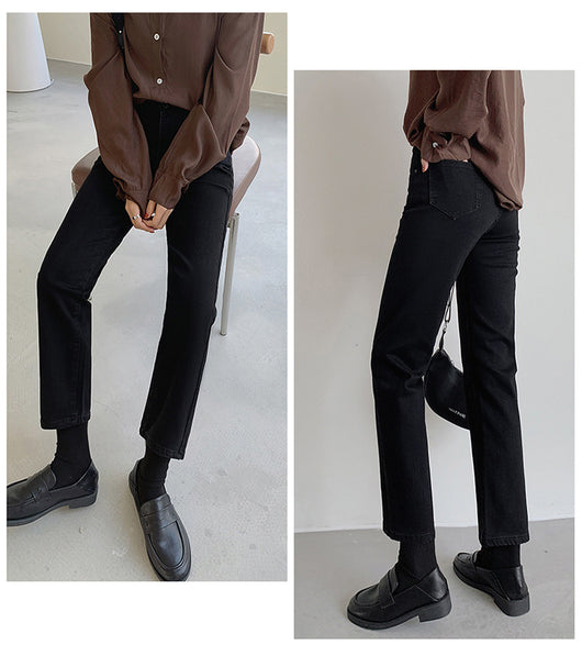 Pantalones Vaqueros Cintura Alta Slim Fit Negro para Mujer - Image 9