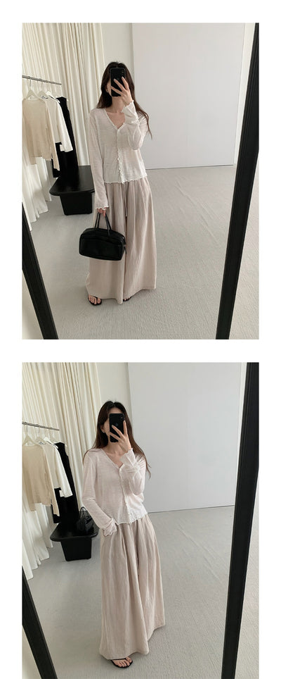Cardigan Tejido con Encaje Efecto Hongo Arbóreo y Botones - Image 13