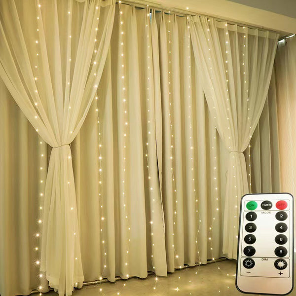 Luces de Cortina LED con Ganchos para Navidad, Bodas y Decoración