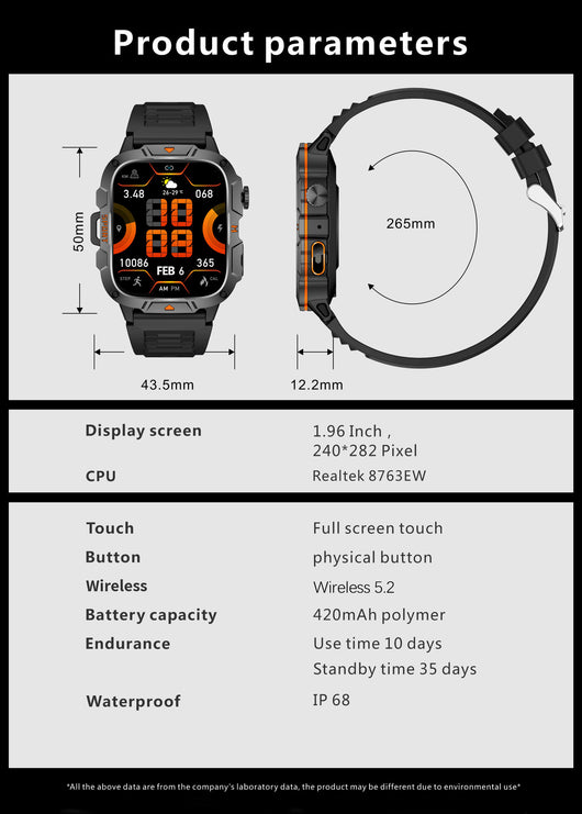 Reloj Inteligente Deportivo con Pantalla Grande y Monitor de Frecuencia Cardíaca - Image 12