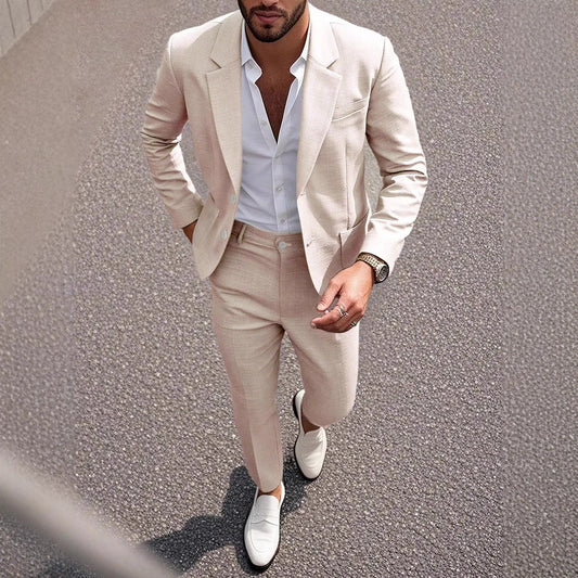 Traje de Negocios Ejecutivo Liso para Hombre