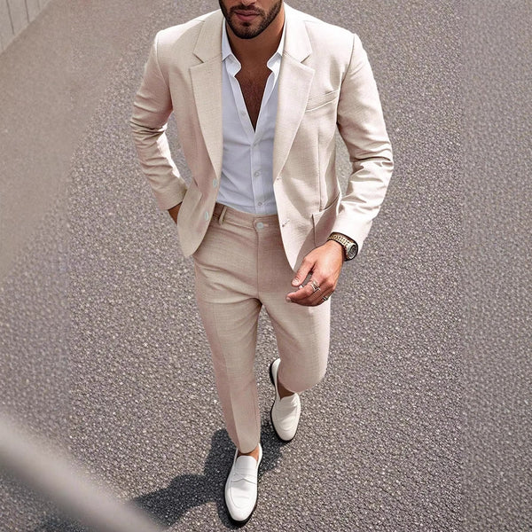 Traje de Negocios Ejecutivo Liso para Hombre