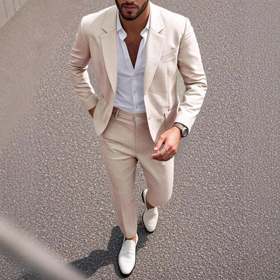 Traje de Negocios Ejecutivo Liso para Hombre