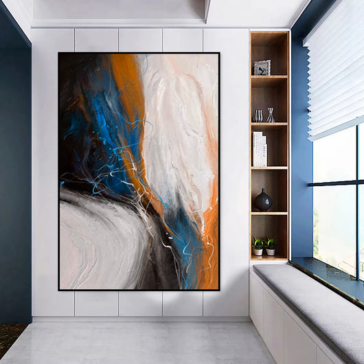 Cuadro Abstracto Moderno Óleo sobre Lienzo - Arte Decorativo sin Marco para el Hogar - Image 4