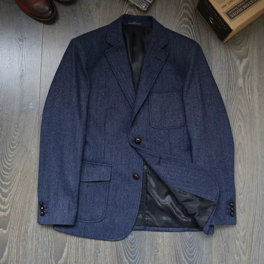 Blazer Tweed Retro para Hombre - Chaqueta de Lana Vintage Workwear - Image 8