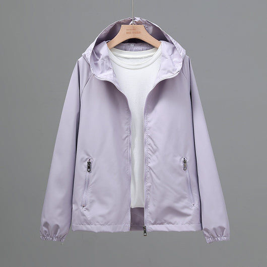 Chaqueta Hoodie Suelta Cropped Talla Grande Mujer - Ligera y Casual - Image 6