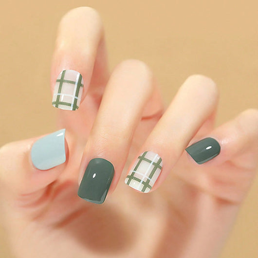 Uñas Postizas Almendradas Mate Brillante - Diseño Simple - Image 24