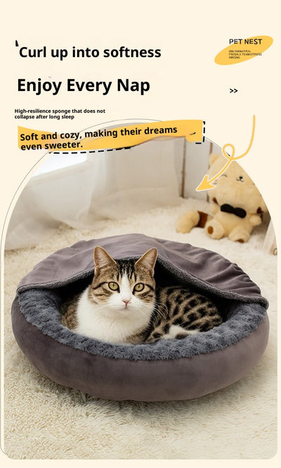 Cama Redonda Premium para Mascotas - Colchoneta Térmica Cuatro Estaciones Tamaño Grande - Image 15