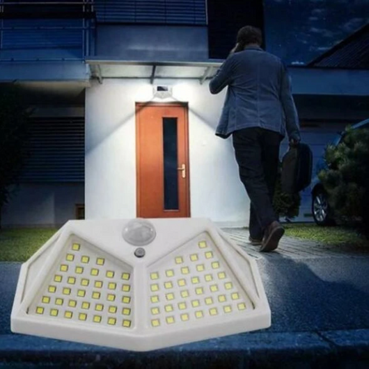 Luz Solar de Jardín Impermeable de Cuatro Lados