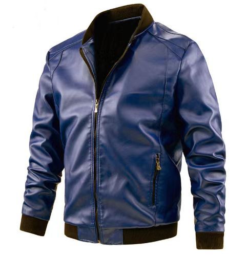 Chaqueta de Cuero Motociclista Estilo Europeo y Americano para Hombre