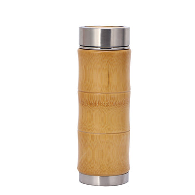 Termo Vacío de Acero Inoxidable con Bambú - Image 7