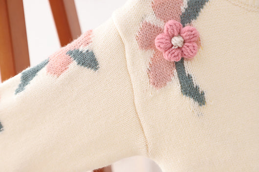 Suéter Infantil con Flores Delicadas - Prenda Base Versátil - Image 15