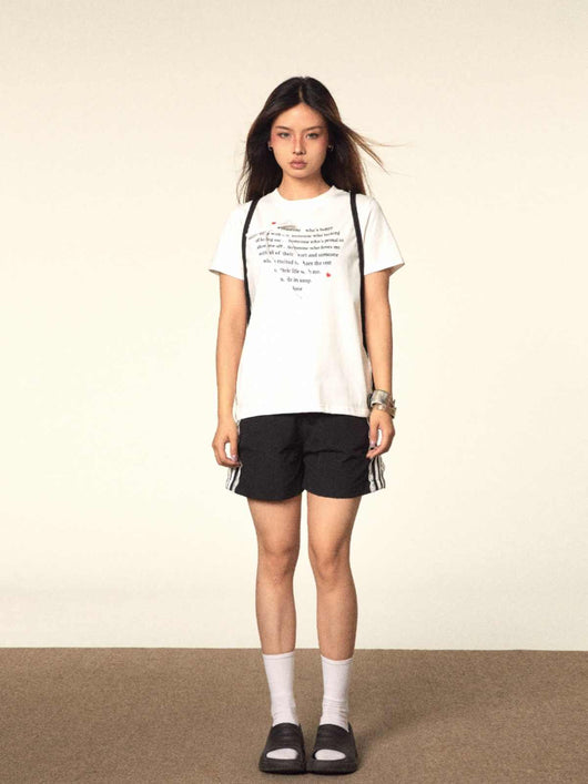 Shorts Deportivos de Cintura Elástica Pierna Ancha Encaje - Image 12