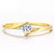 Anillo de Compromiso Dorado en Aleación, Diseño Redondo