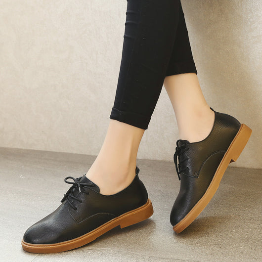 Zapatos Brock Estudiante Wild Estilo Harajuku en Cuero Genuino - Image 3