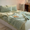 Colcha Reversible Cuadros Verano Lujo Cama Queen Ligera Transpirable