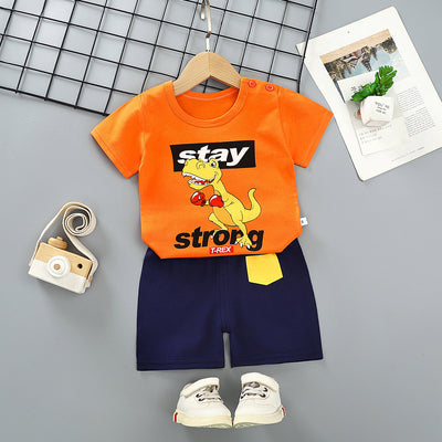 Camiseta de Algodón Manga Corta para Niños - Traje de Verano - Image 3