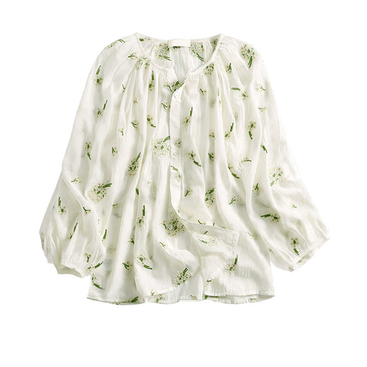 Camisa Casual de Bordado Industrial para Mujer - Image 5