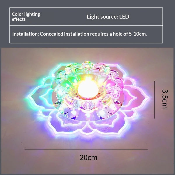 Lámpara de Techo Cristal Redonda Multicolor para Pasillos y Corredores - Image 6