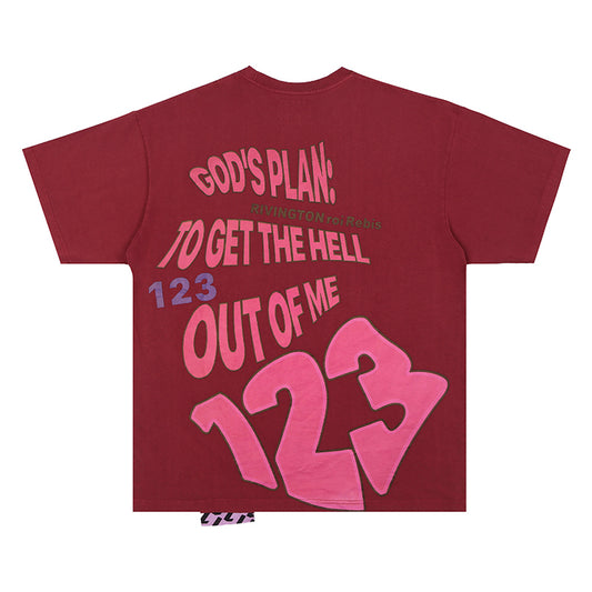 Playera Suelta Urbana de Cinco Puntas con Mangas Trendy - Image 2