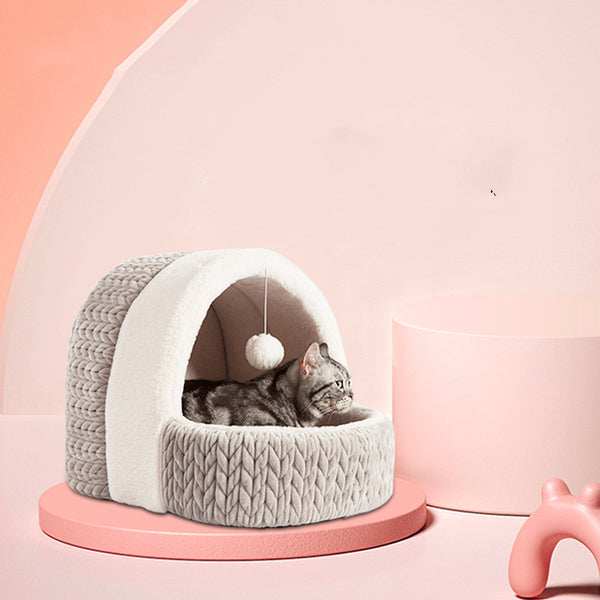 Cama Felina Cubierta Four Seasons - Casa Térmica para Gatos y Perros Pequeños