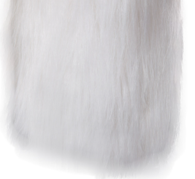 Chaqueta Acolchada Capucha Pelaje Sintético Negro y Blanco - Image 12