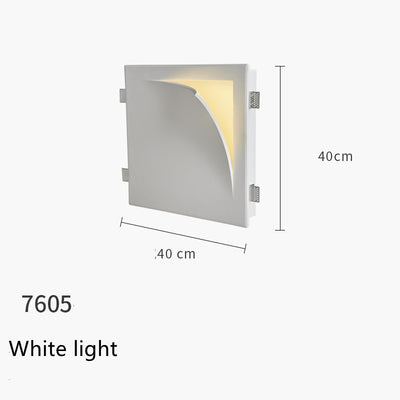 Aplique de Pared Empotrado Minimalista Yeso Natural sin Marco - Image 7