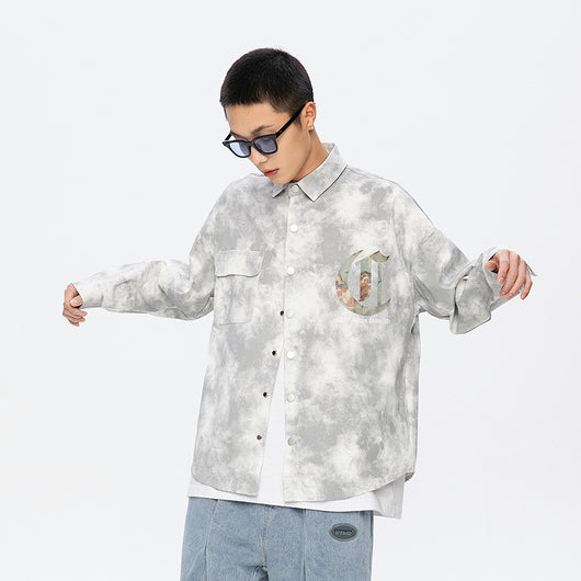 Chaqueta Camisa Casual Estampada Street Fashion Oversize - Image 5