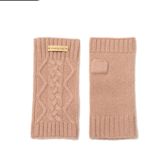 Guantes Mitones de Cachemira Pura Trenzados para Mujer - Image 14