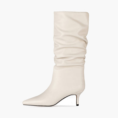 Botas Stiletto Plisadas de Moda Otoñal - Tacón Alto Elegante - Image 13