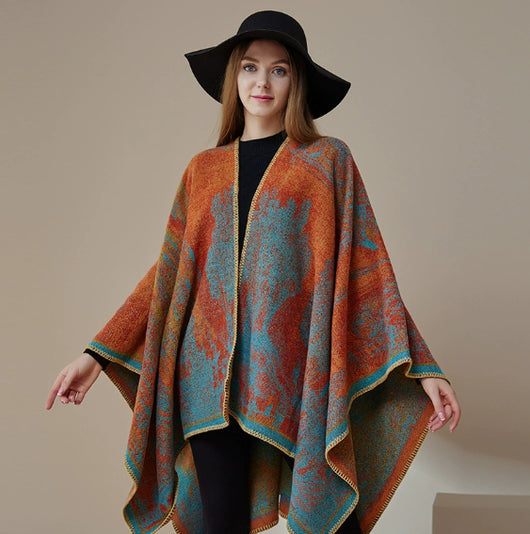 Chal Étnico de Cachemira Yunnan - Capa Tradicional para Viajes y Clima Frío - Image 9