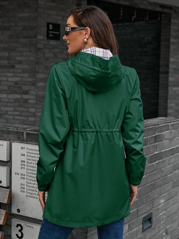 Chaqueta Deportiva Impermeable con Cierre de Media Longitud