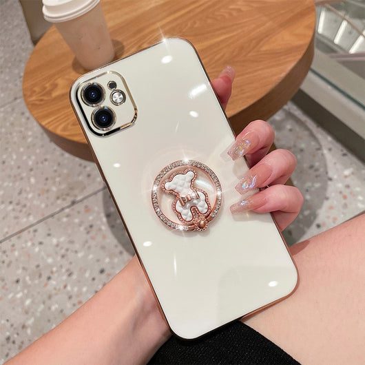 Funda Protectora Lujo Oso Brillante con Cristales Electrochapados - Image 10