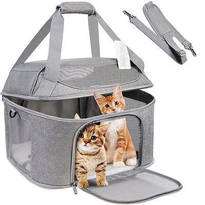 Mochila Transportadora Respirable para Perros y Gatos - Bolsa de Viaje Portátil - Image 8