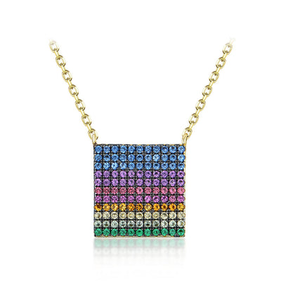 Dije Minimalista de Circón Cuadrado Plata 925 - Elegancia Personalizada - Image 3