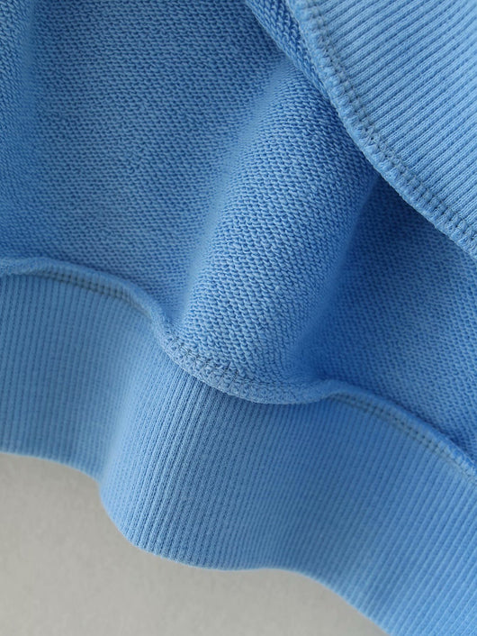 Suéter Suelto Cuello Redondo con Bordado en X para Primavera y Otoño - Image 4
