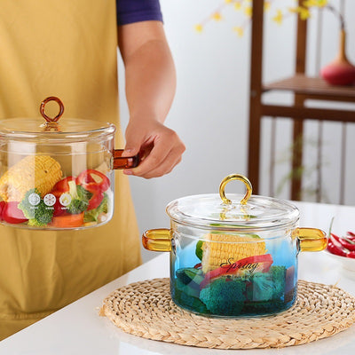 Tetera de Vidrio Borosilicato Doble Asa para Cocina - Image 2