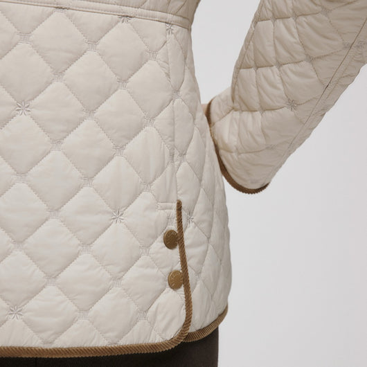 Chaqueta Acolchada de Algodón Ligero Clásica con Diseño Diamante - Image 11