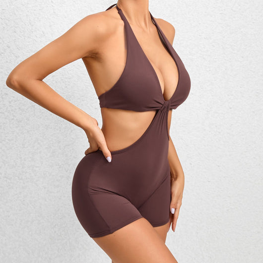 Jumpsuit Deportivo Falso Dos Piezas para Yoga y Fitness - Image 4