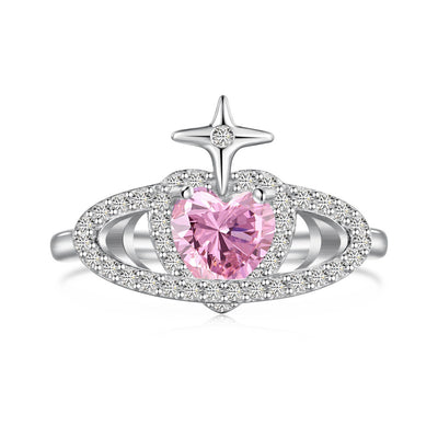Anillo de Plata 925 Corazón Fresa con Alas y Resina para Mujer - Image 6