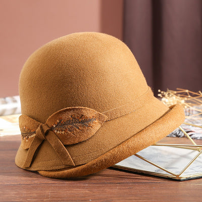 Sombrero de Fieltro de Lana Pura para Mujer - Image 4